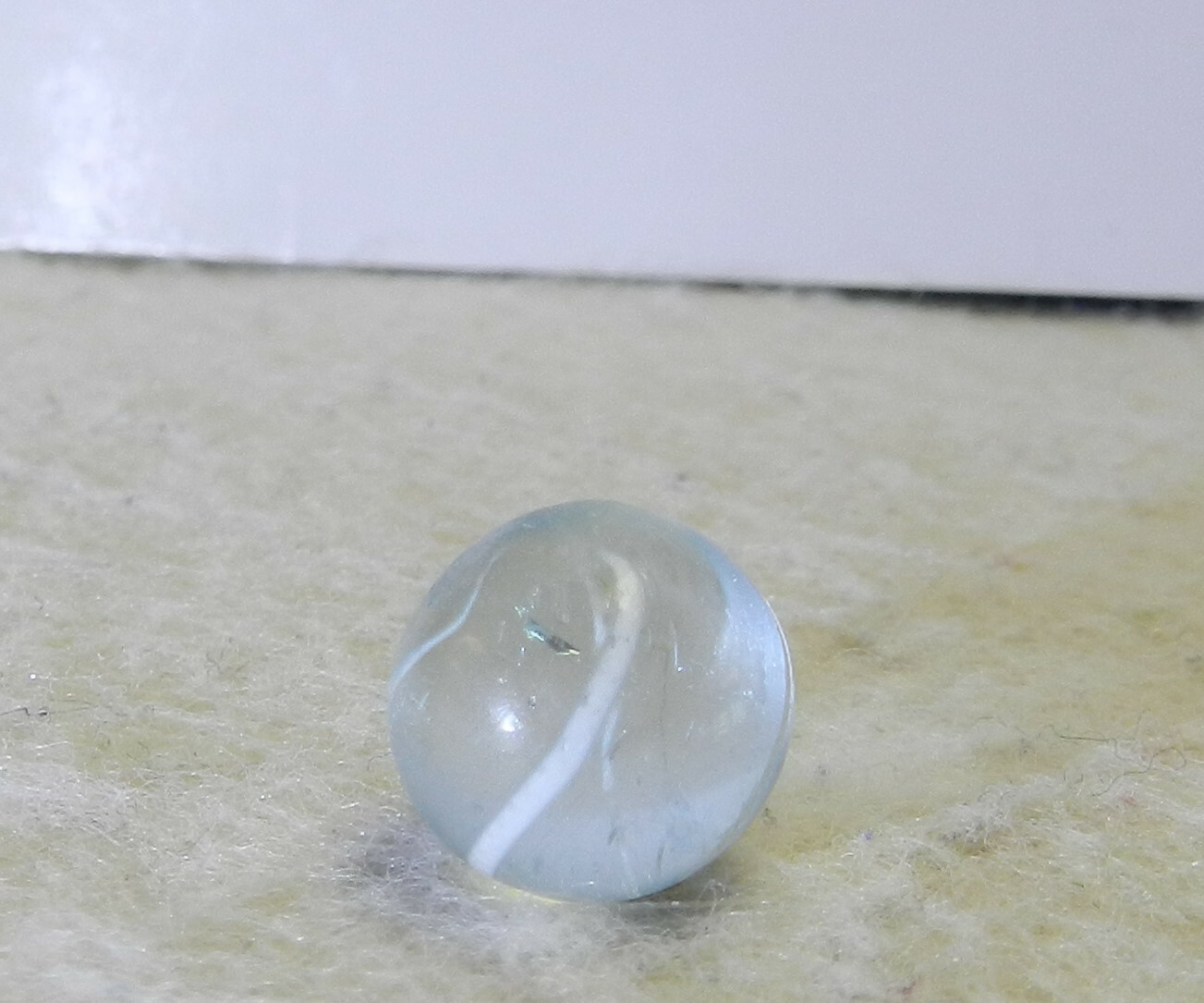 #13595m Tiny Peewee .46 Inches Vintage German Handmade Marble Near Mint