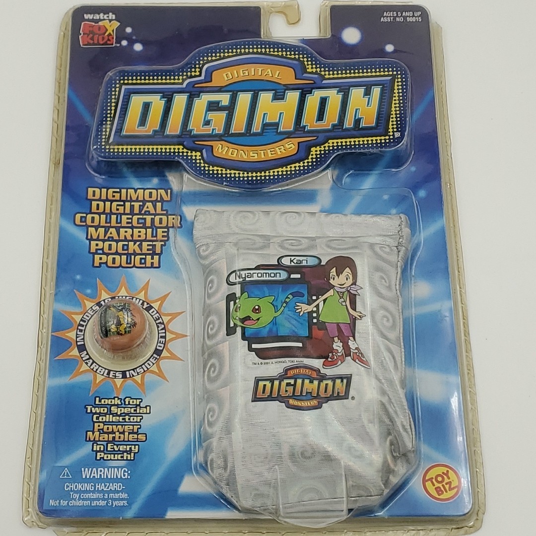 Digimon Digital Collector Marble Pocket Pouch Kari Nyaromon 10 Marbles Sealed