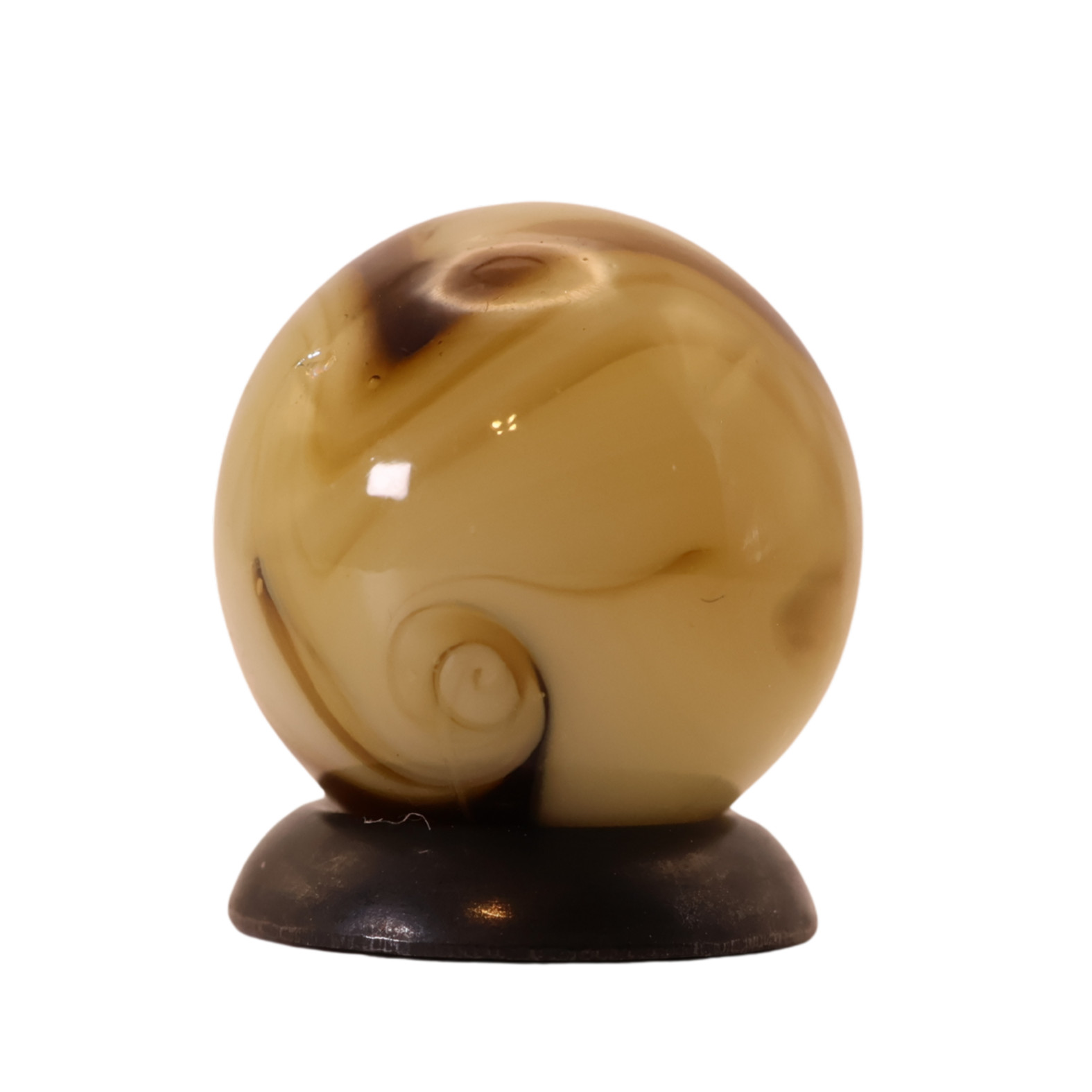 5/8″ Swirl Marble w/drizzle tan & brown NM+