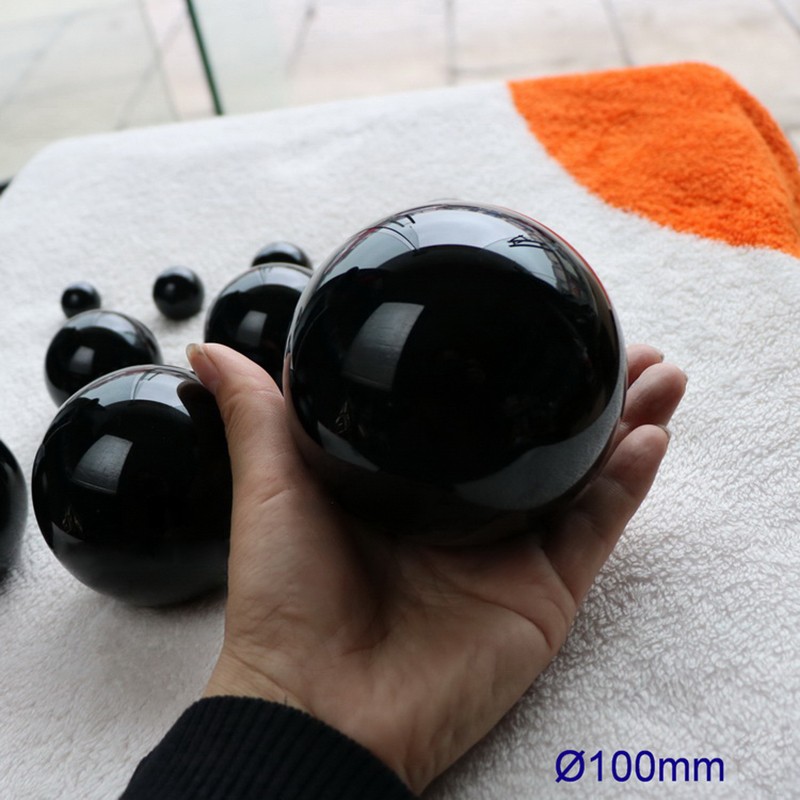 1mm-100mm Pure Black Crystal Glass Ball Beads Marble Craft Ornament Doll Eyeball