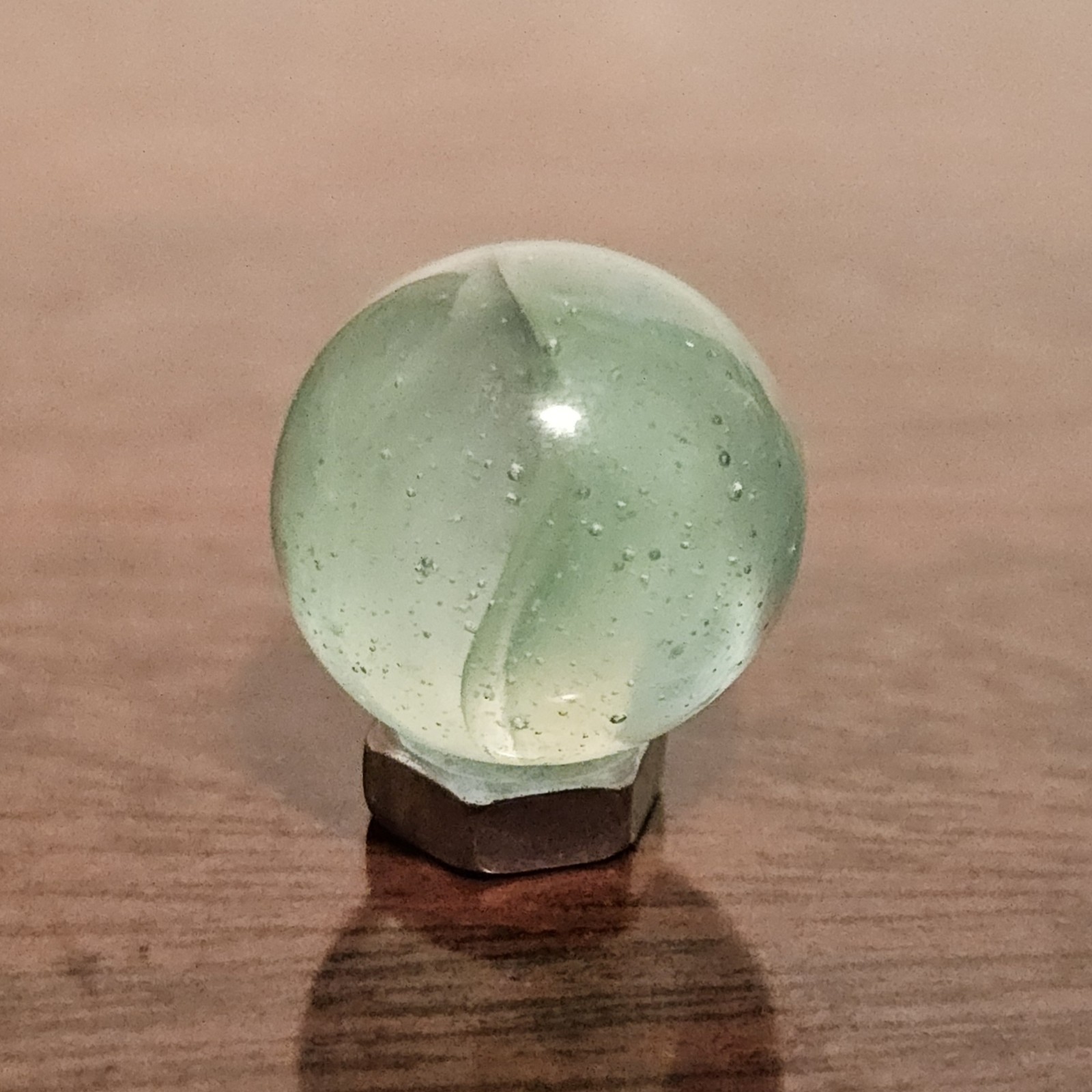 Vintage CE Bogard Light Green Floppy 4-Lobe Cats Eye .593″ Glass Marble
