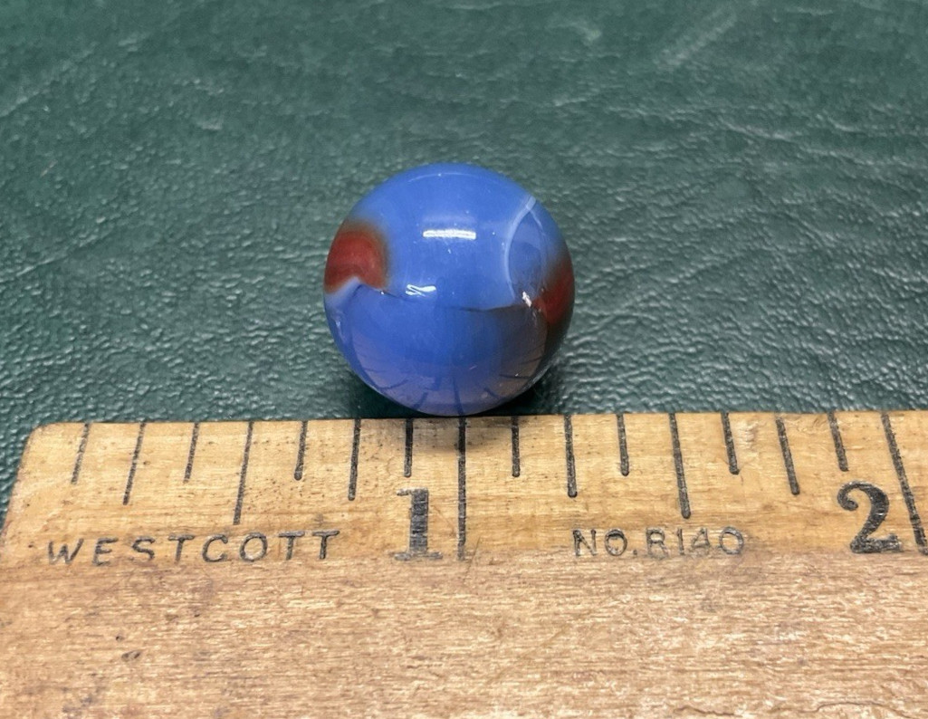 Vintage Peltier Rainbo Spiderman Marble ~ Estate Find