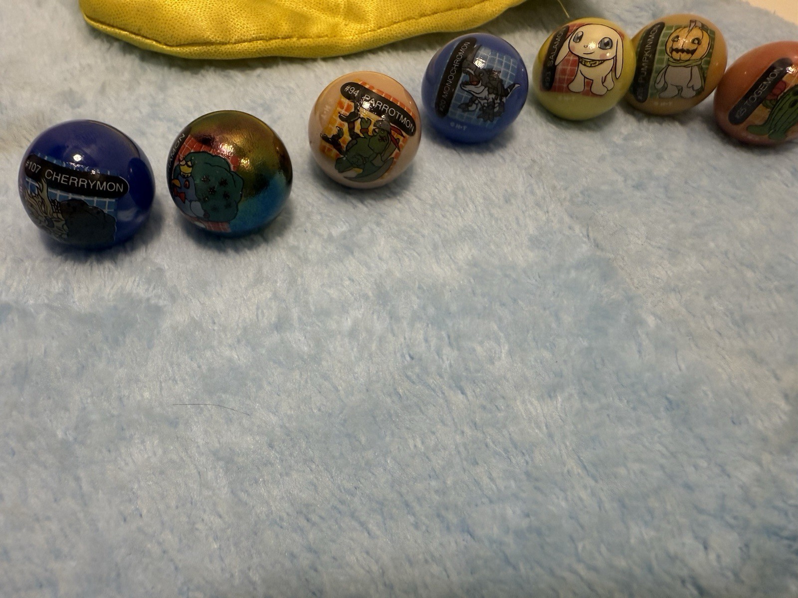 Digimon Marbles Lot of 10w Original Bag 2001 Vintage Collectible