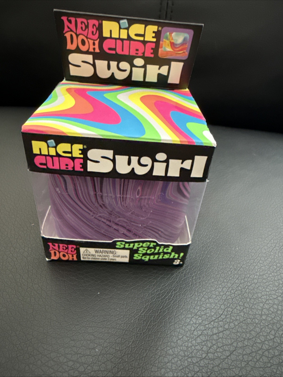 NeeDoh Nice Cube Swirl Purple AUTHENTIC Tik Tok Viral NEW SEALED SAME DAY SHIP