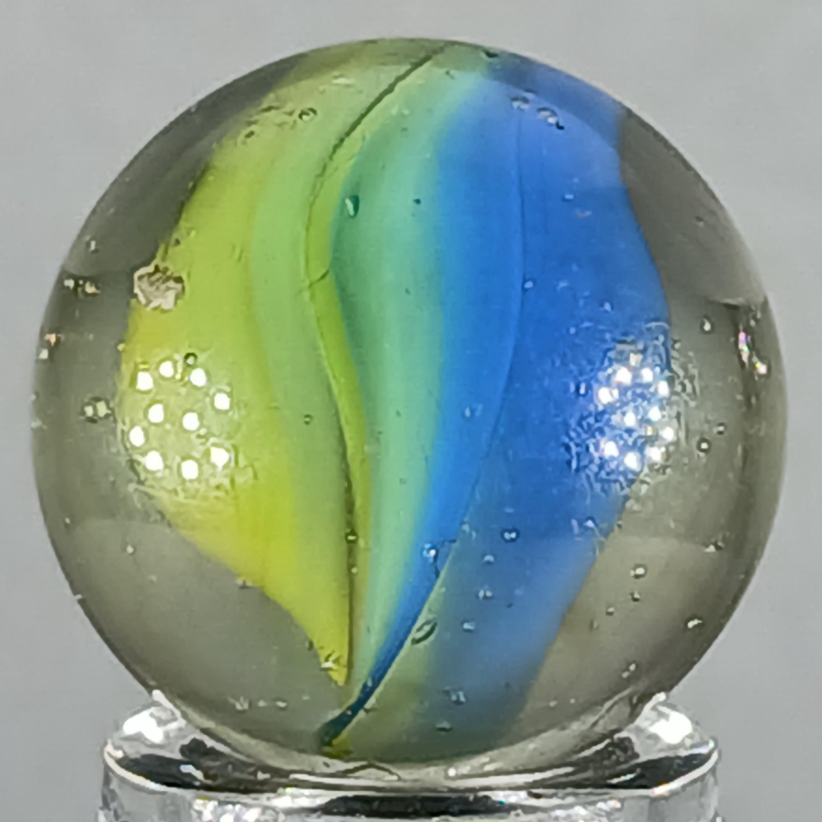 Vintage Tri-Color Hybrid Cat’s Eye Marble .62 Inches Near-Mint Condition