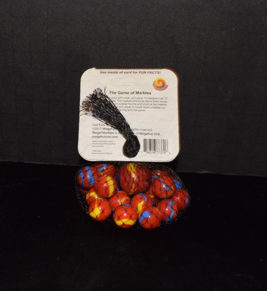 👽➖⏩ MEGA 💪SUPERHERO Collectors Net Bag Superman Colors🔴🔵🟡24 marbles Mint