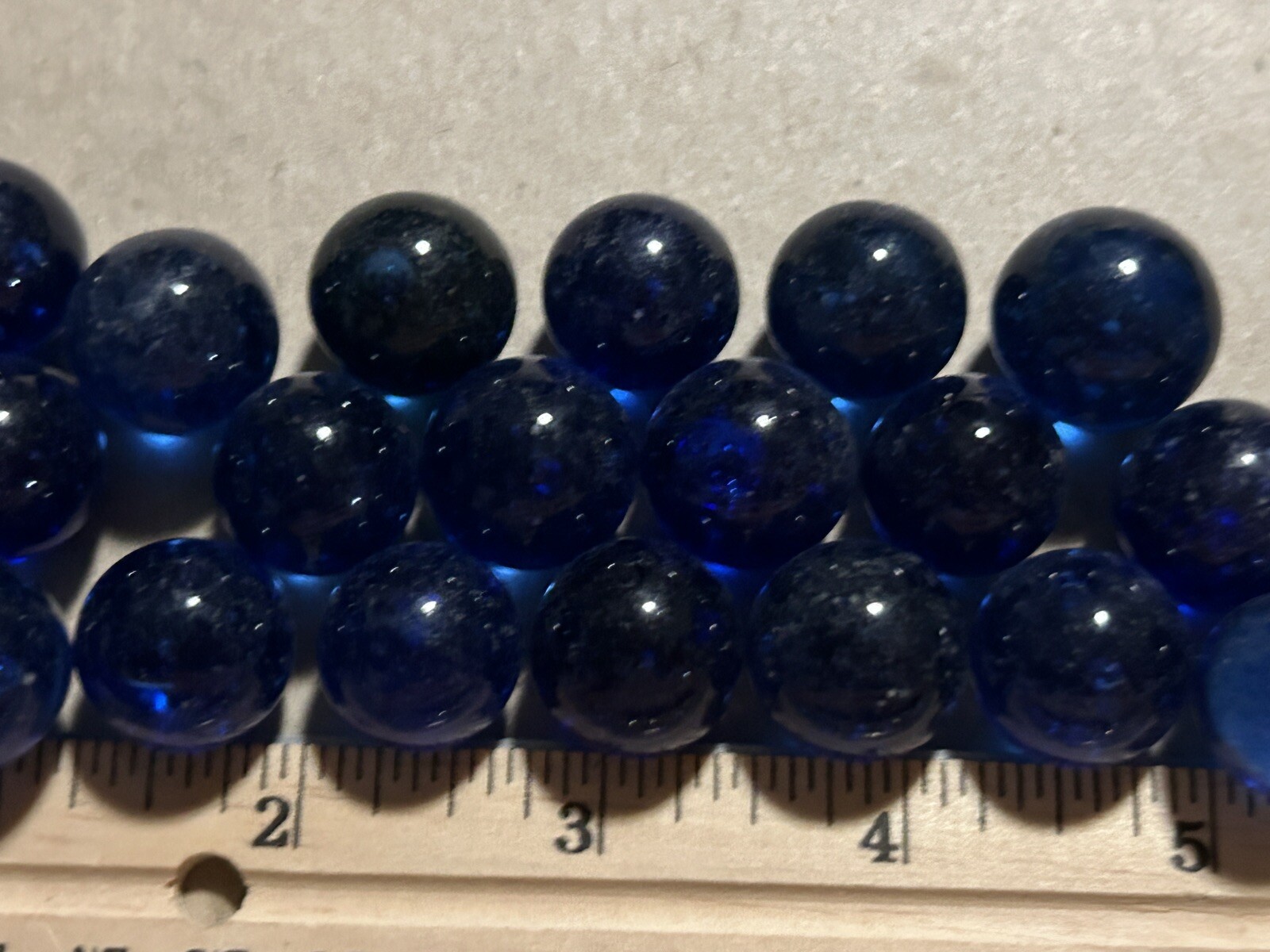 Vintage Marbles Lot Of 25 Dark Blue Glass Lot 333