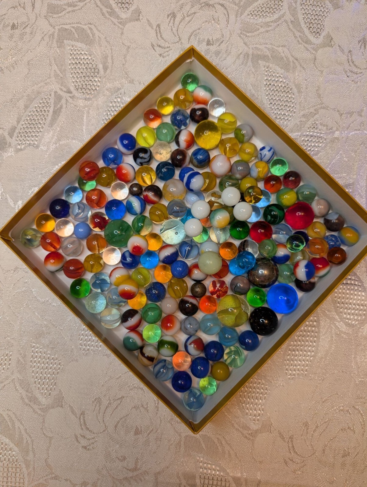 Vintage Glass Marbles Collection 150+ Assorted Colors & Styles One UV Reactive