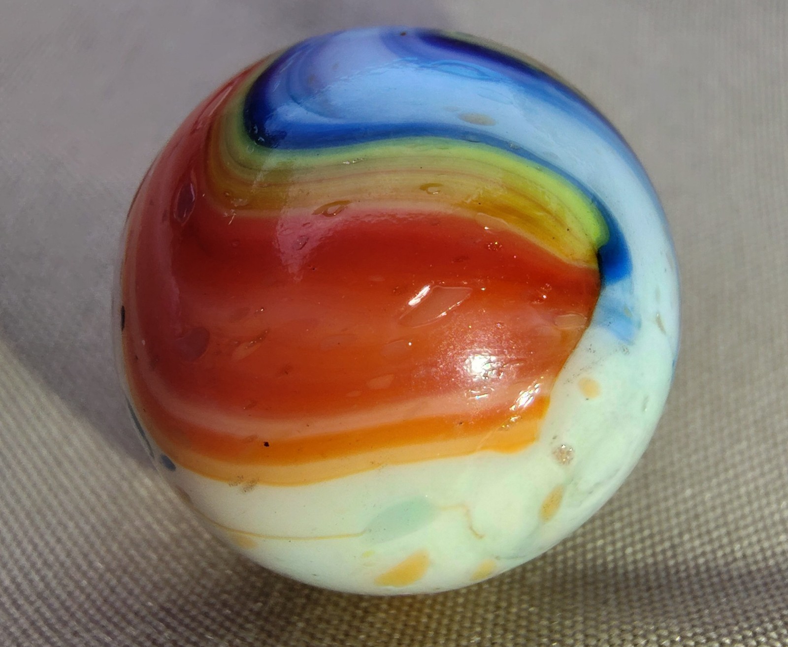 Jabo/DAS Superman Type Marble Indian Run With Gold Lutz Shooter Marble .72