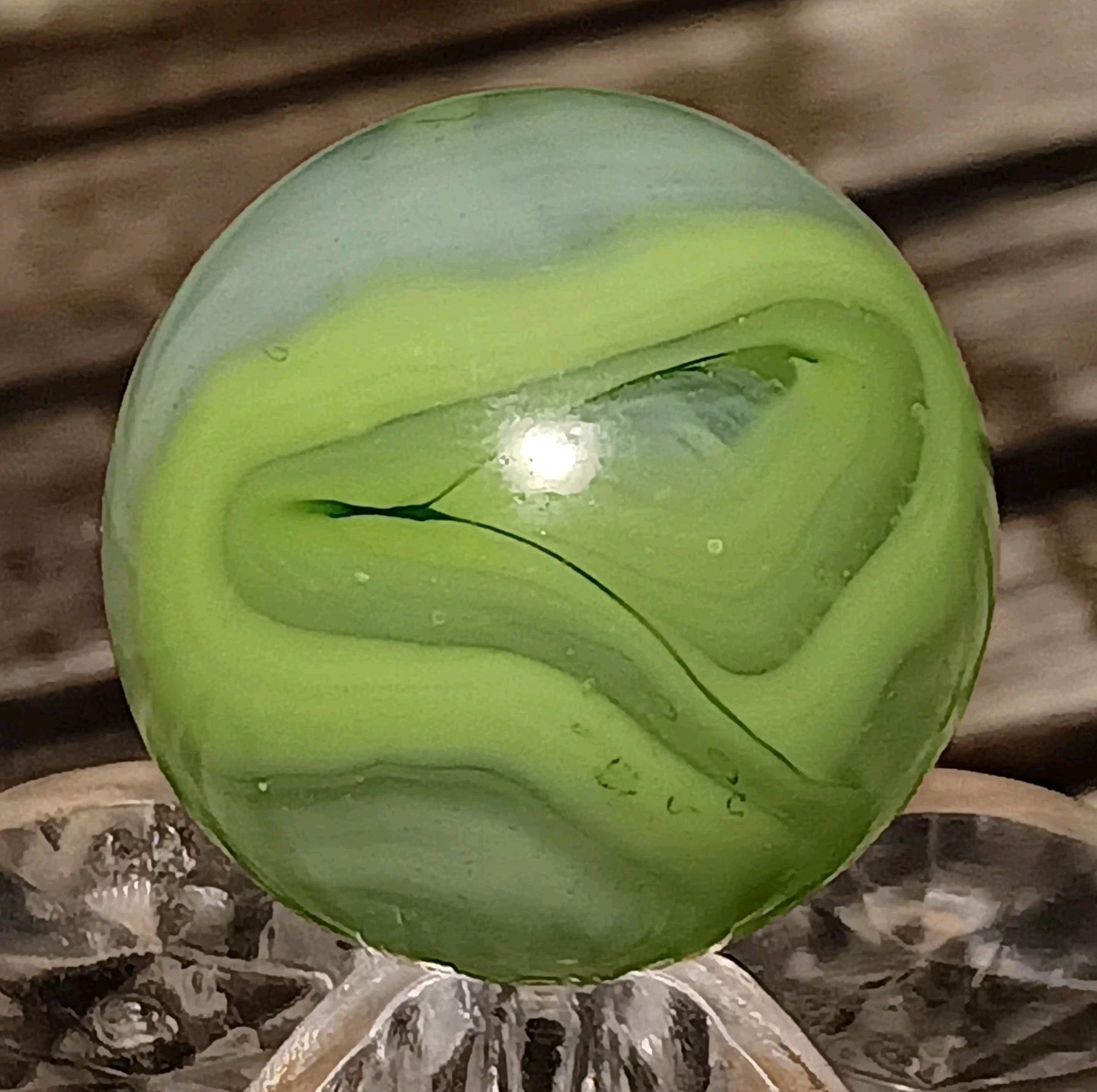 Heaton Agate Swirl Marble. 5/8″ Mint. Stunning Example. HTF-Type