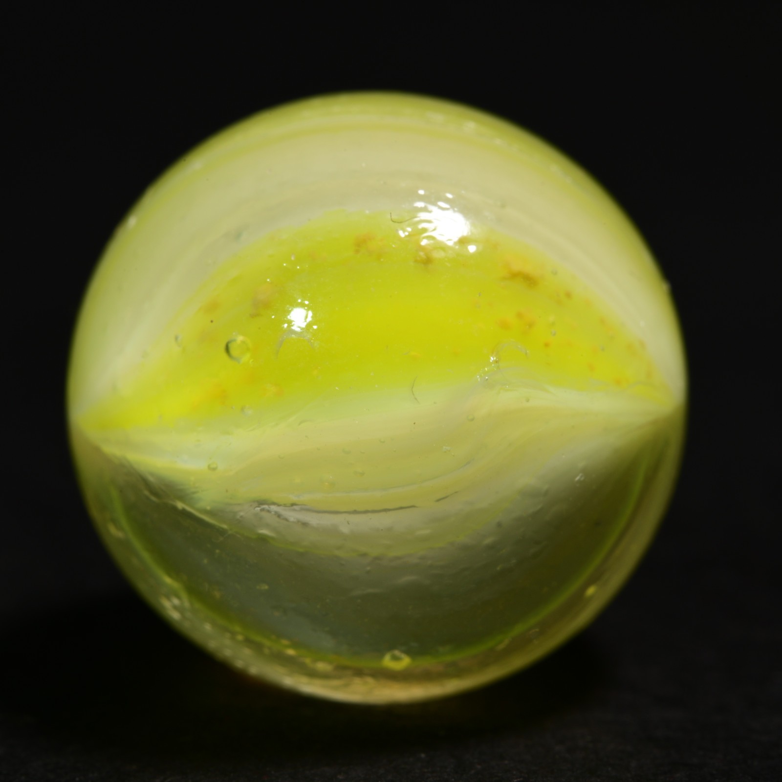 Marble Vintage French Sparkler Bright Primrose Yellow Florette 50s/60s 5/8”