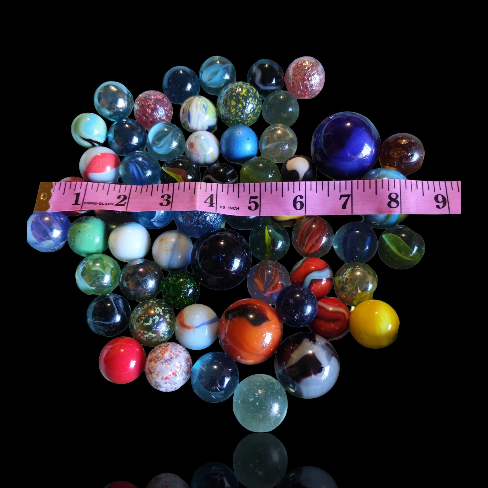 Read! Mixed Size Vtg To Mod Shooter Toe Breaker Marble Lot 40+ Marbles