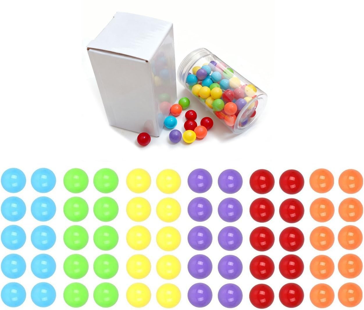 Witlans 60pcs Chinese Checker Game Replacement 14mm, Blue,green,orange,red