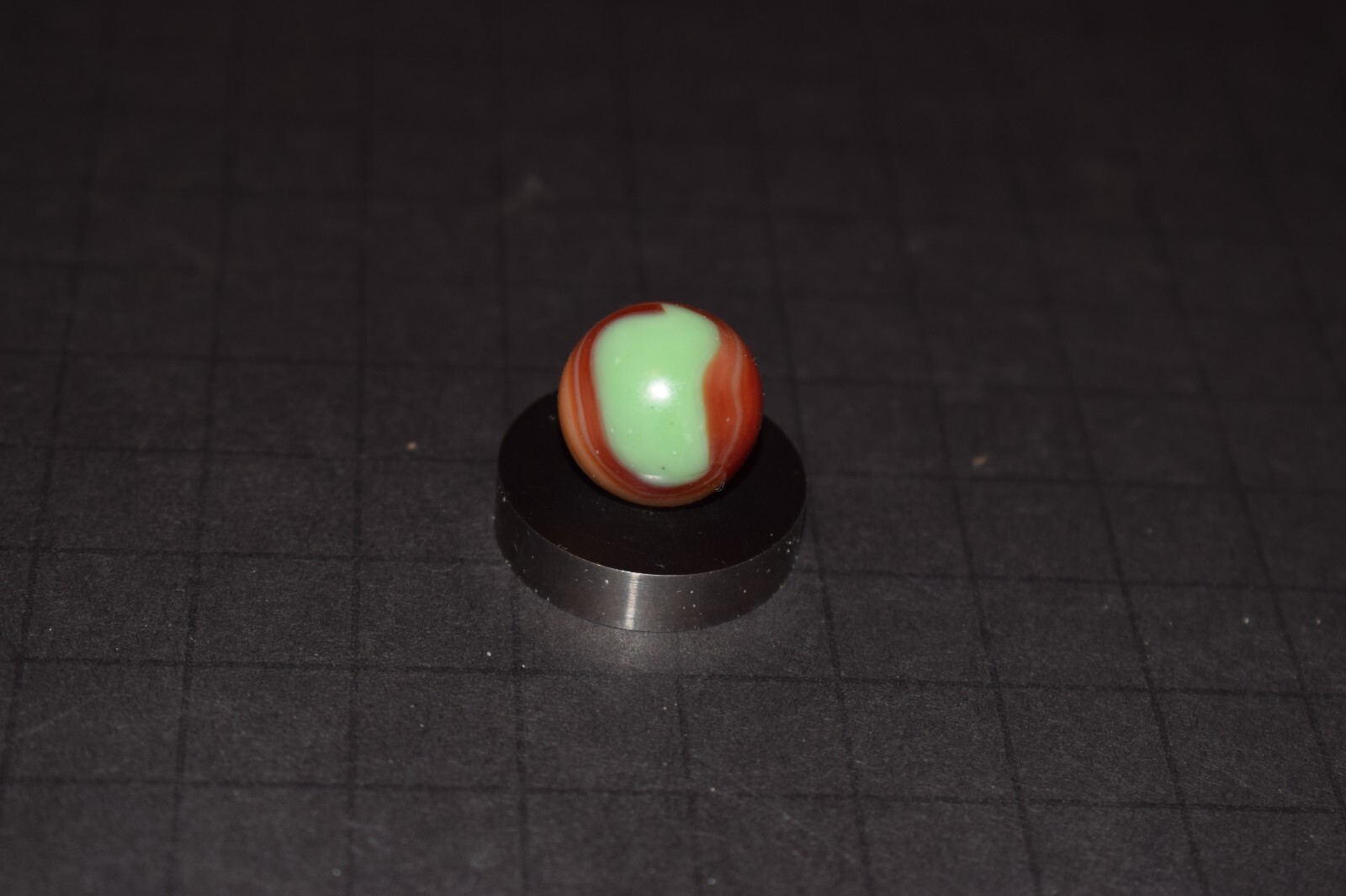 Vintage NRL Peltier Rainbo 🔴🟢 Collectors Toy Marble .656″=21/32″=16.5mm MINT