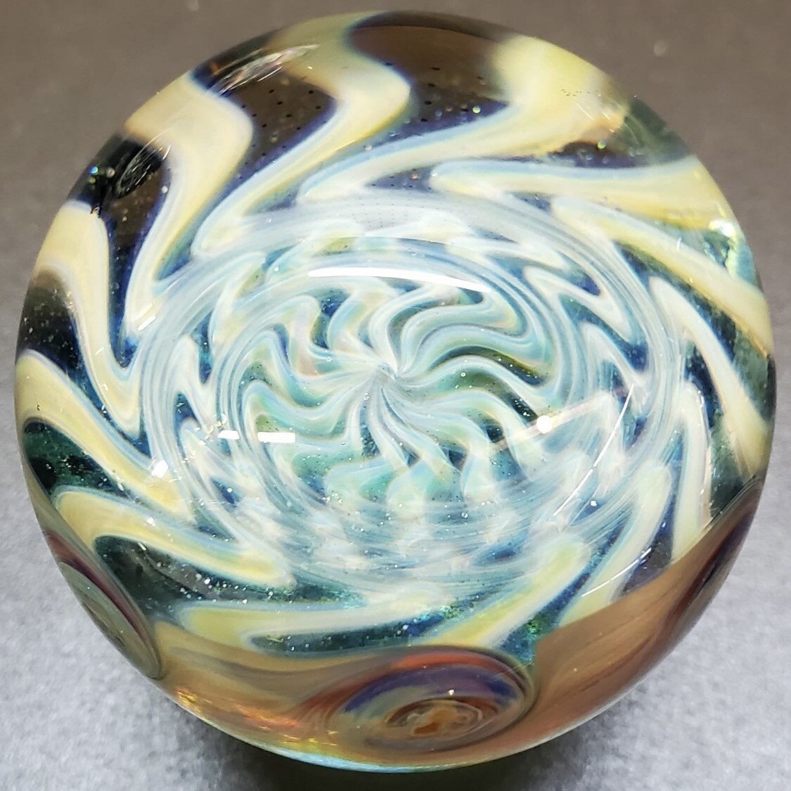 AmorphousArt Dual Sided Dichroic Reversal Marble with Shooting Star
