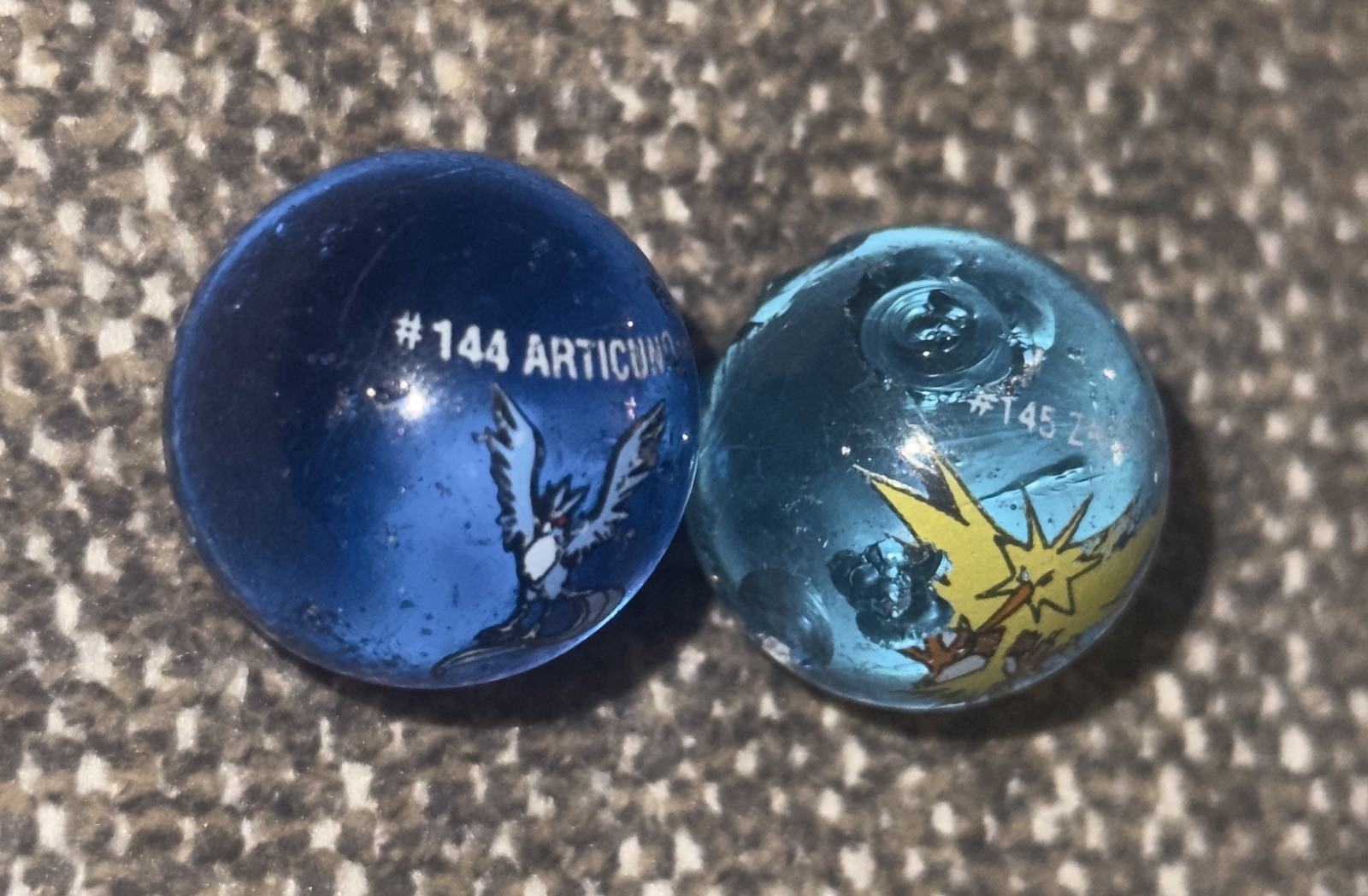 Vtg Pokemon Marbles Lot of 5 Bandai Toy Biz 1999 – Articuno Zapdos Metapod READ