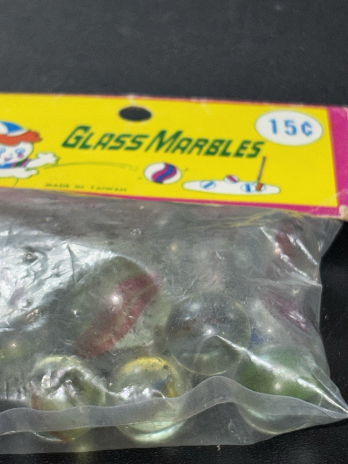Vintage Glass Marbles & Shooter Game New
