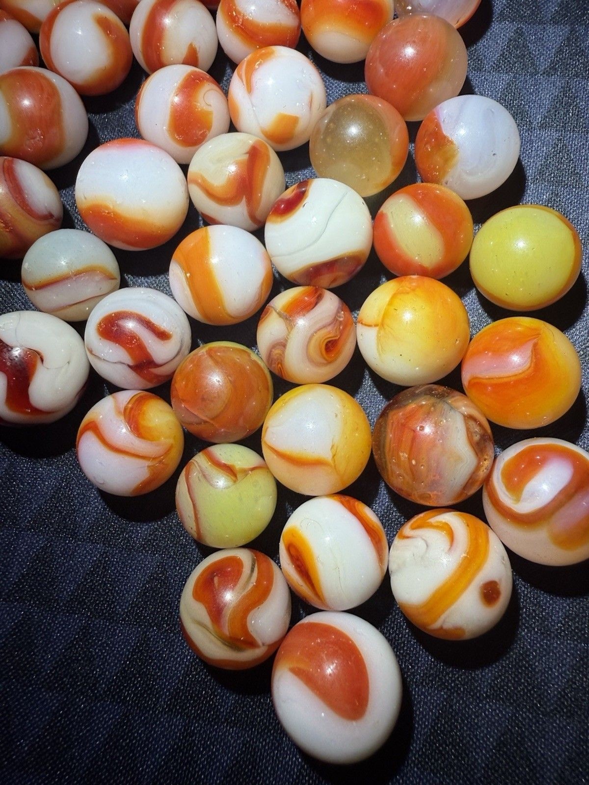 Huge VTG. Akro Agate, Peltier, Oxblood ?,Rainbow, Ravenswood,Glass Marble Of 64