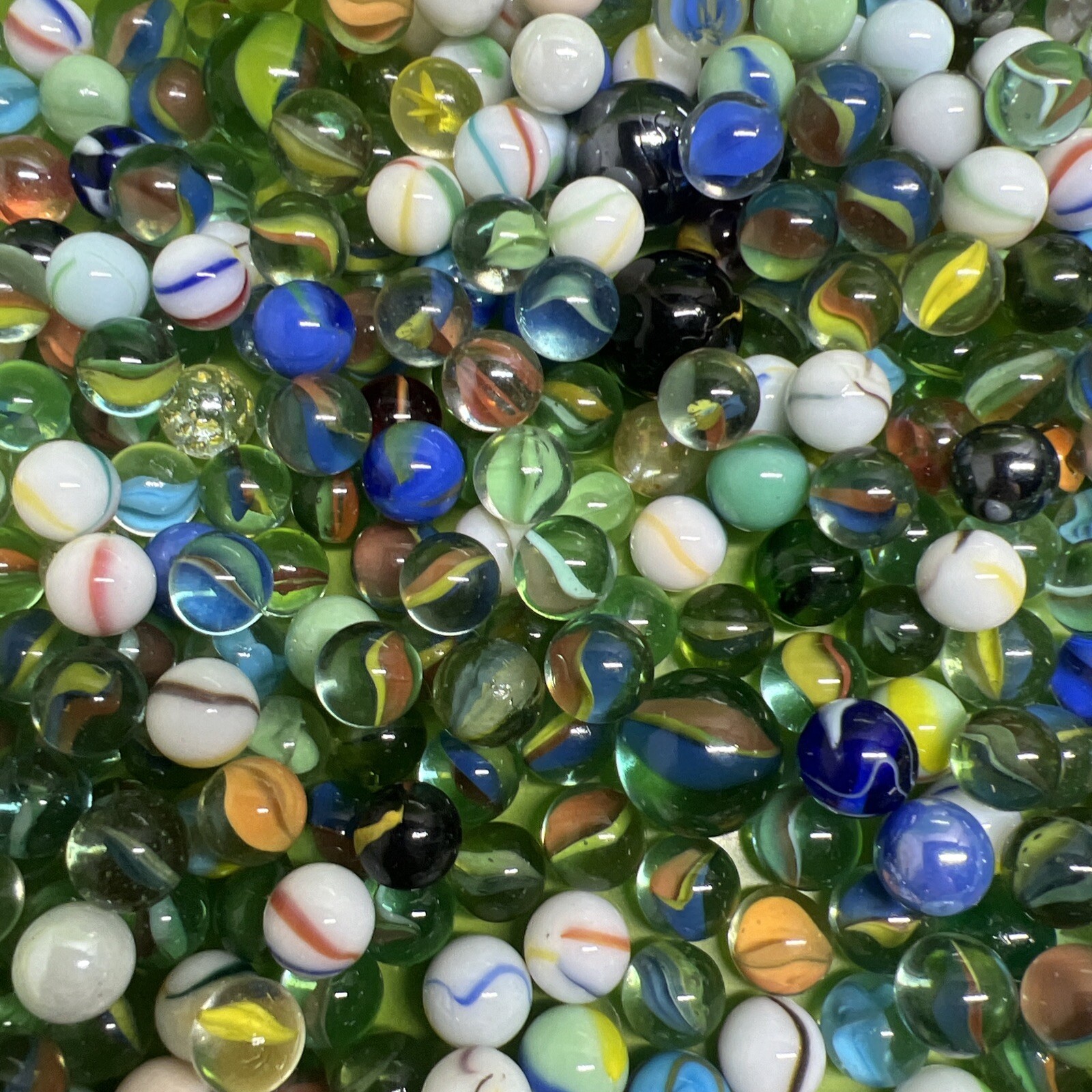 ESTATE FINDS Marbles Large Variety Lot Great Pieces Unsearched See Pictures 7lbs
