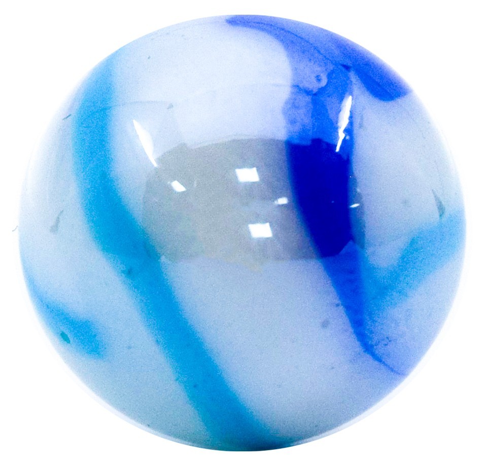 3 Lot Jellyfish Marble Collection by Vintage Marbles 5/8″ White Blue Swirls