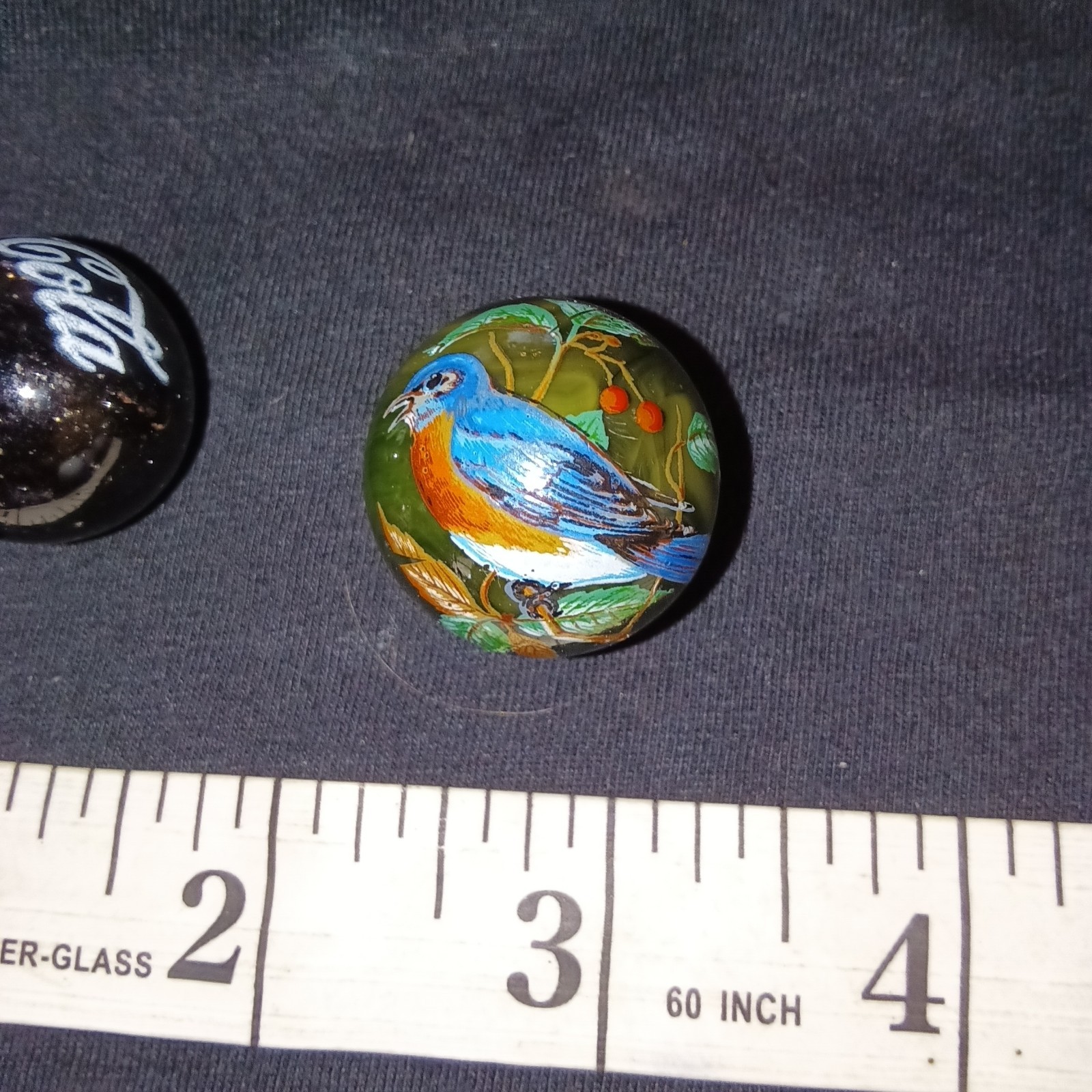 Lot Of 9 Various Marbles, Coca Cola, Hand Painted And More!