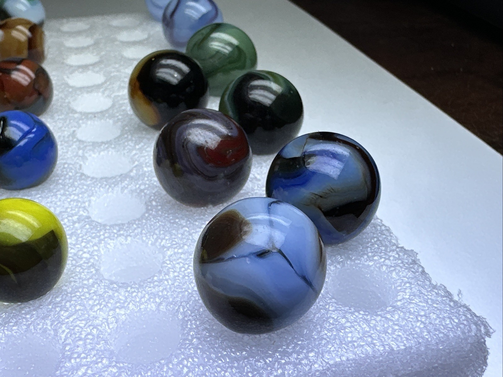 162 Lot Of 22 Jabo Swirl Marbles! Beautiful 3/4” Shooters & 5/8”