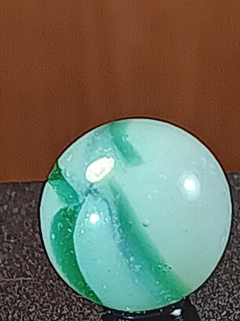 5/8″ Peltier Ocean Aqua Translucent White Rainbo GOOD Serious Marble B307