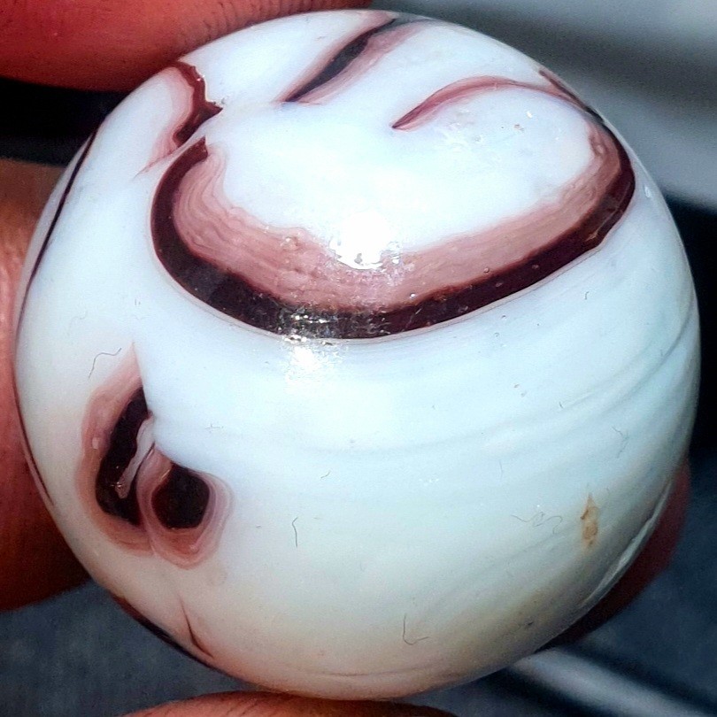 1 & 1/32″+ Massive Busy Veiligglas Opaque Swirl 1950s/1960s Vintage Marbles MM
