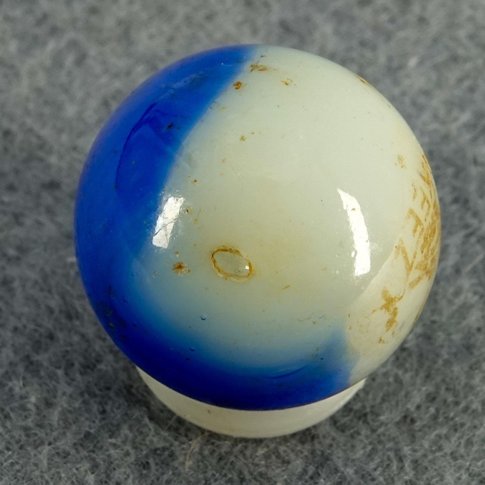 Marbles: PELTIER GLASS COMPANY, Character Marble. Skeezix. 11/16″. NM- (8.2).