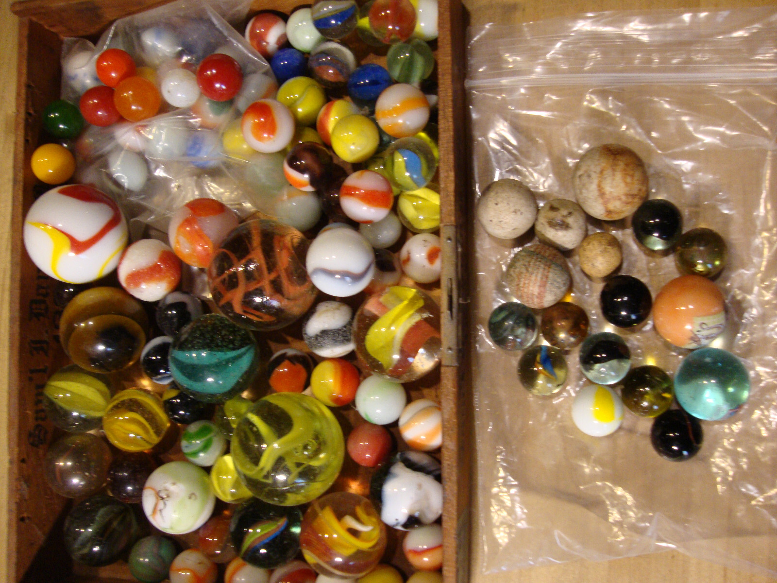 Lot of Vintage Marbles / some Akro Agate tiger eye and other,s 110 in lot