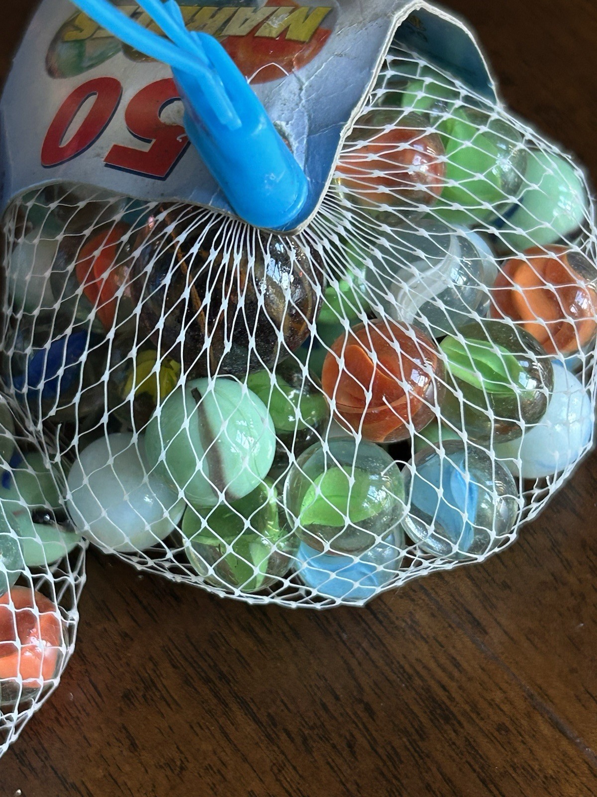Amazing Marbles Mesh Bag of 50 Marbles includes Super Shooter Lot of 2
