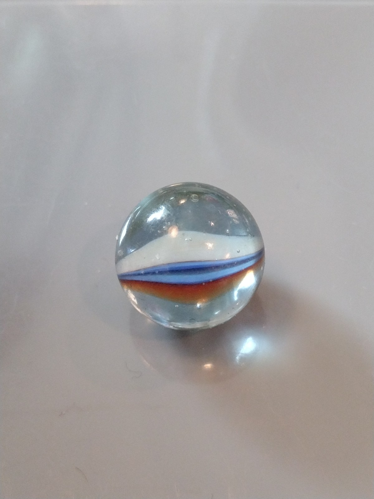 USA Red White Blue Glass Marble 16mm Catseye