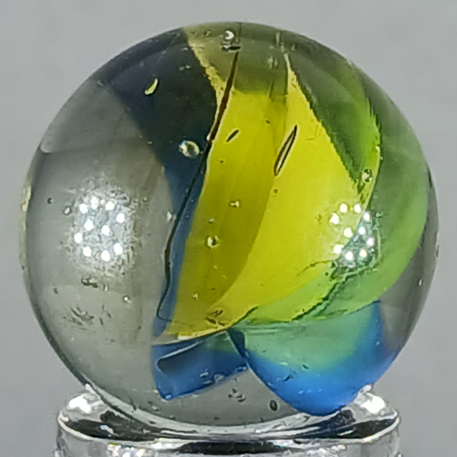 Vintage Tri-Color Hybrid Cat’s Eye Marble .62 Inches Near-Mint Condition