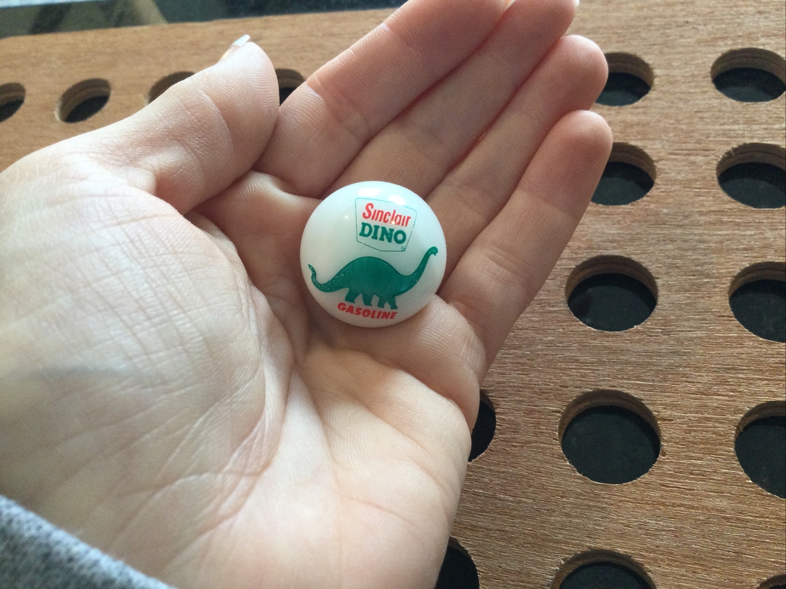 Vintage | “Sinclair Dino Gasoline” | Marble | 1964 | Green & Red on White
