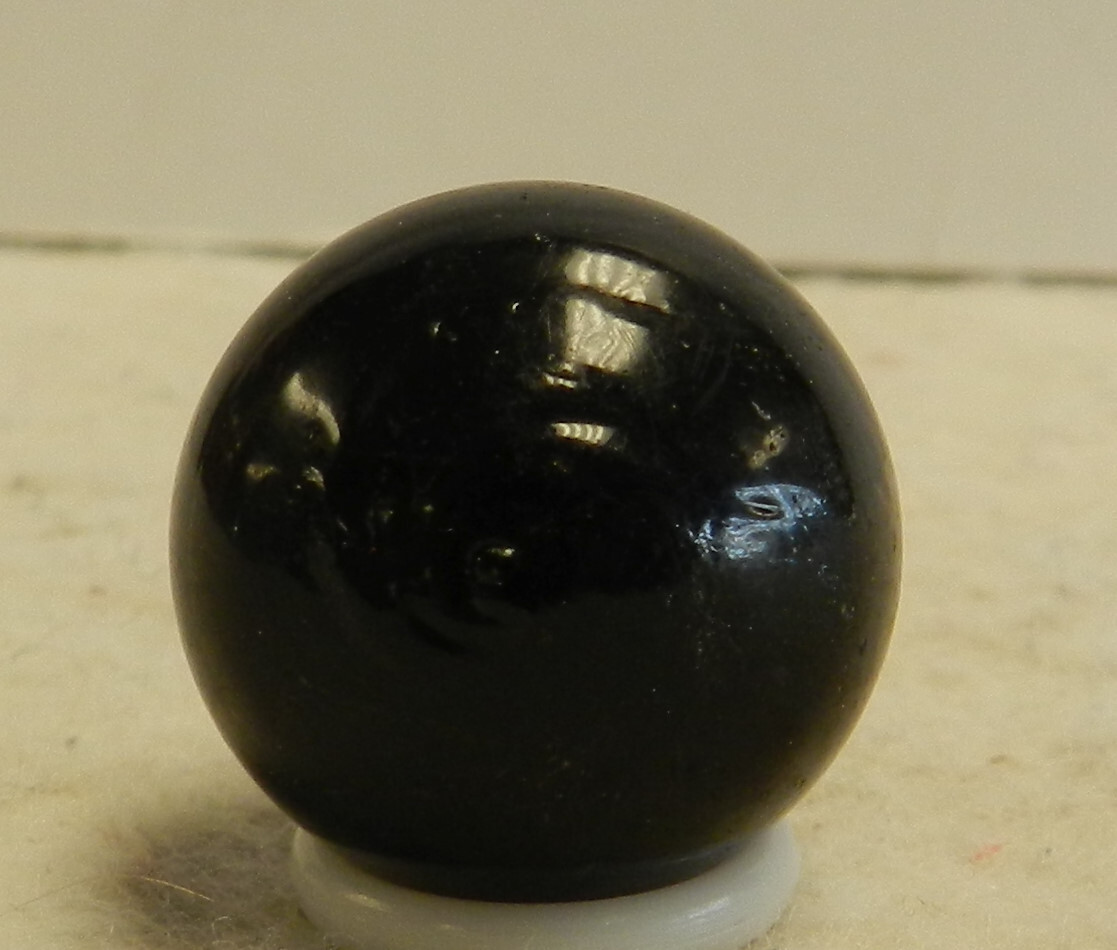 #15432m Large Rare Blue Maglight Black Opaque Mellon Ball Marble .84 Inches