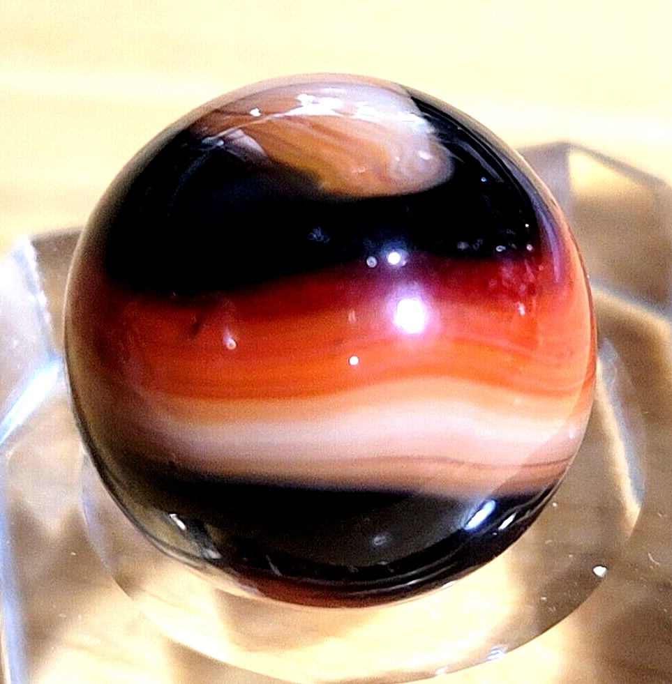 HYBRID AKRO AGATE SPECIAL BENGAL TIGER STRIPE CORKSCREW SWIRL .621″ NM +/- 6B/47