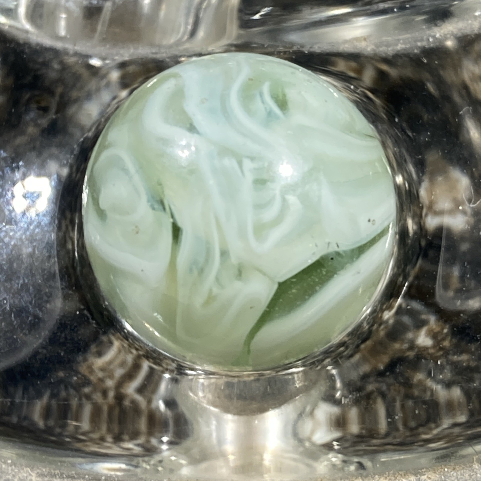 Nice Vintage Alley Agate Swirl Marble .63” H118