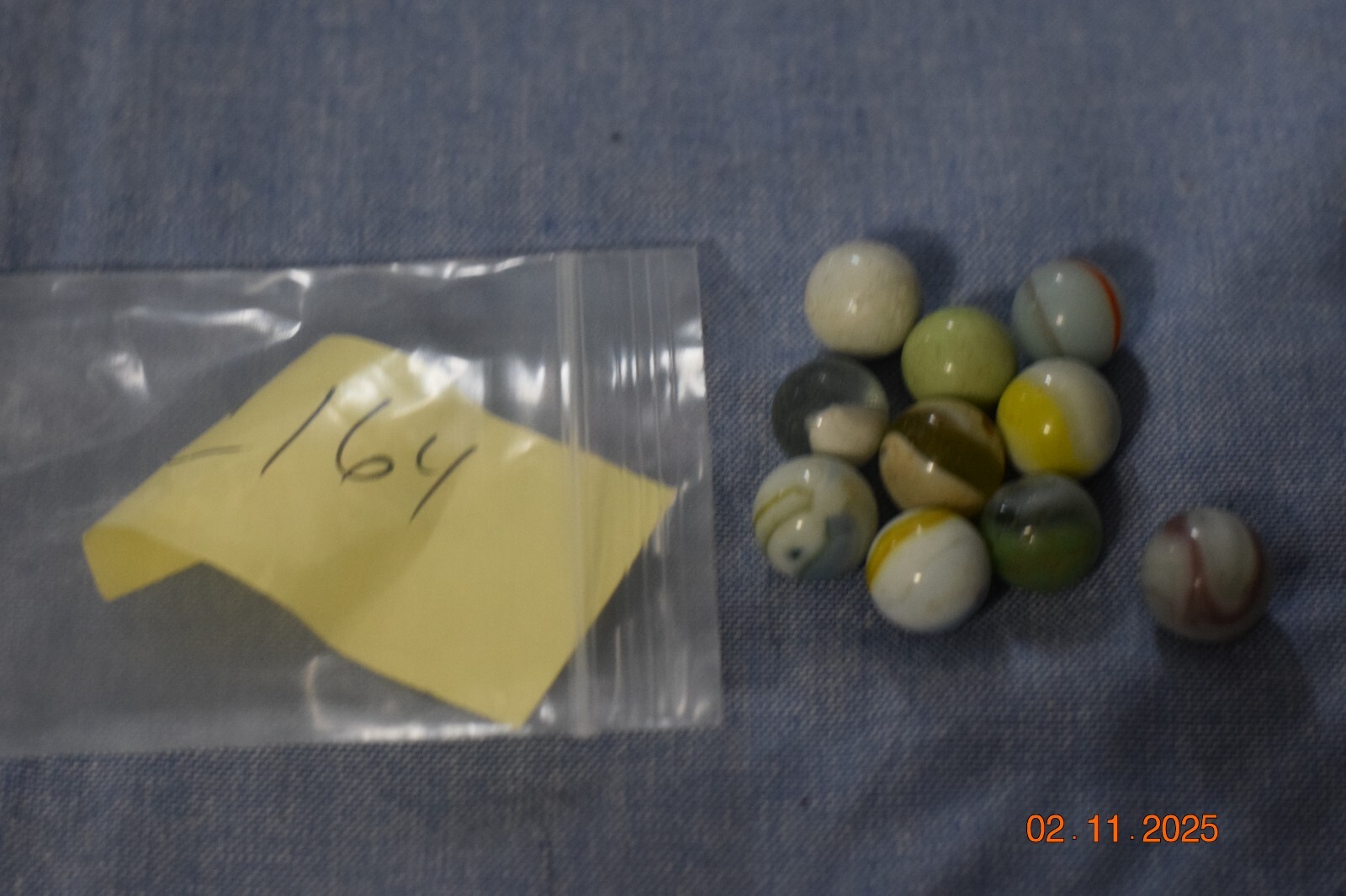 Vintage Lot of 10 Glass Multi-Color Swirl Marbles 16 mm – .6 in. C155