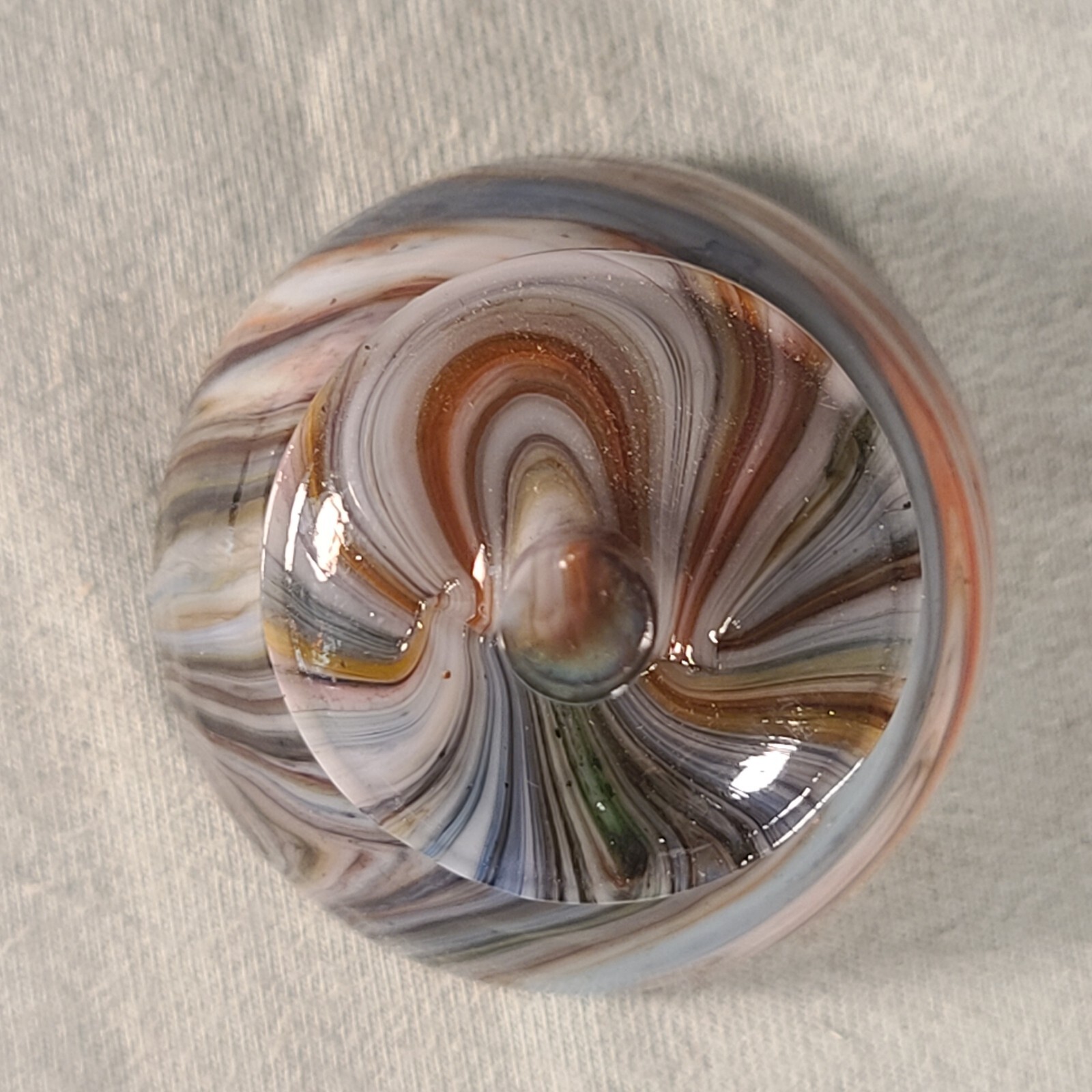 ANDY DAVIS, Glass Art Spinning Top & Base, Jabo Joker Run (?), #360K