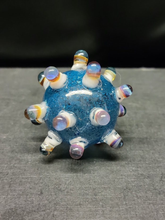 Handmade glow in the dark hobnail marble