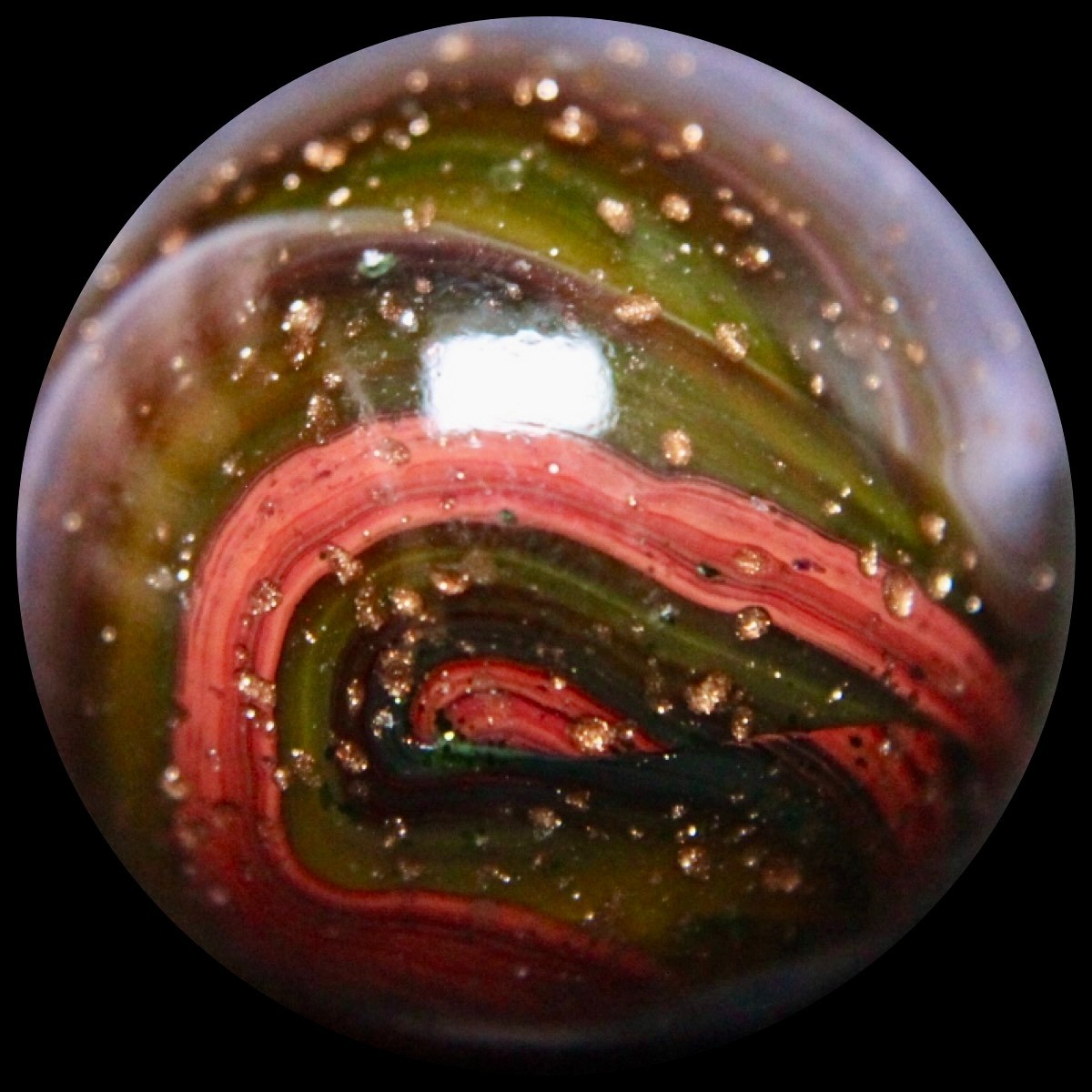 DAS Wildfire Marble Collector Series: Lavender & Oxblood Lutz Explosion
