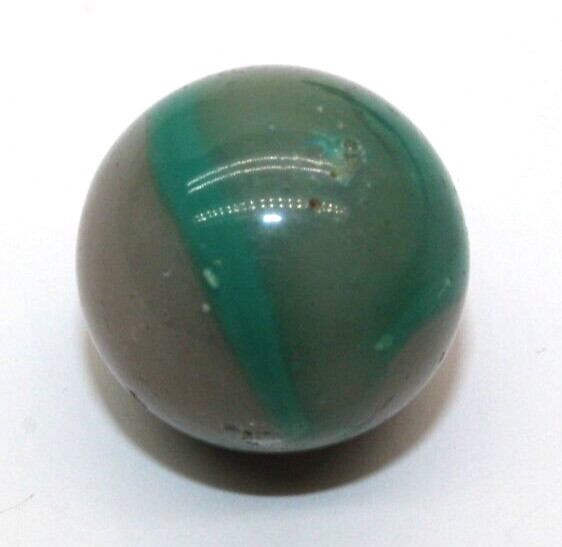 Set of 2 Classic Gray Blue Green Swirl Shooter Marble MCM 20 mm