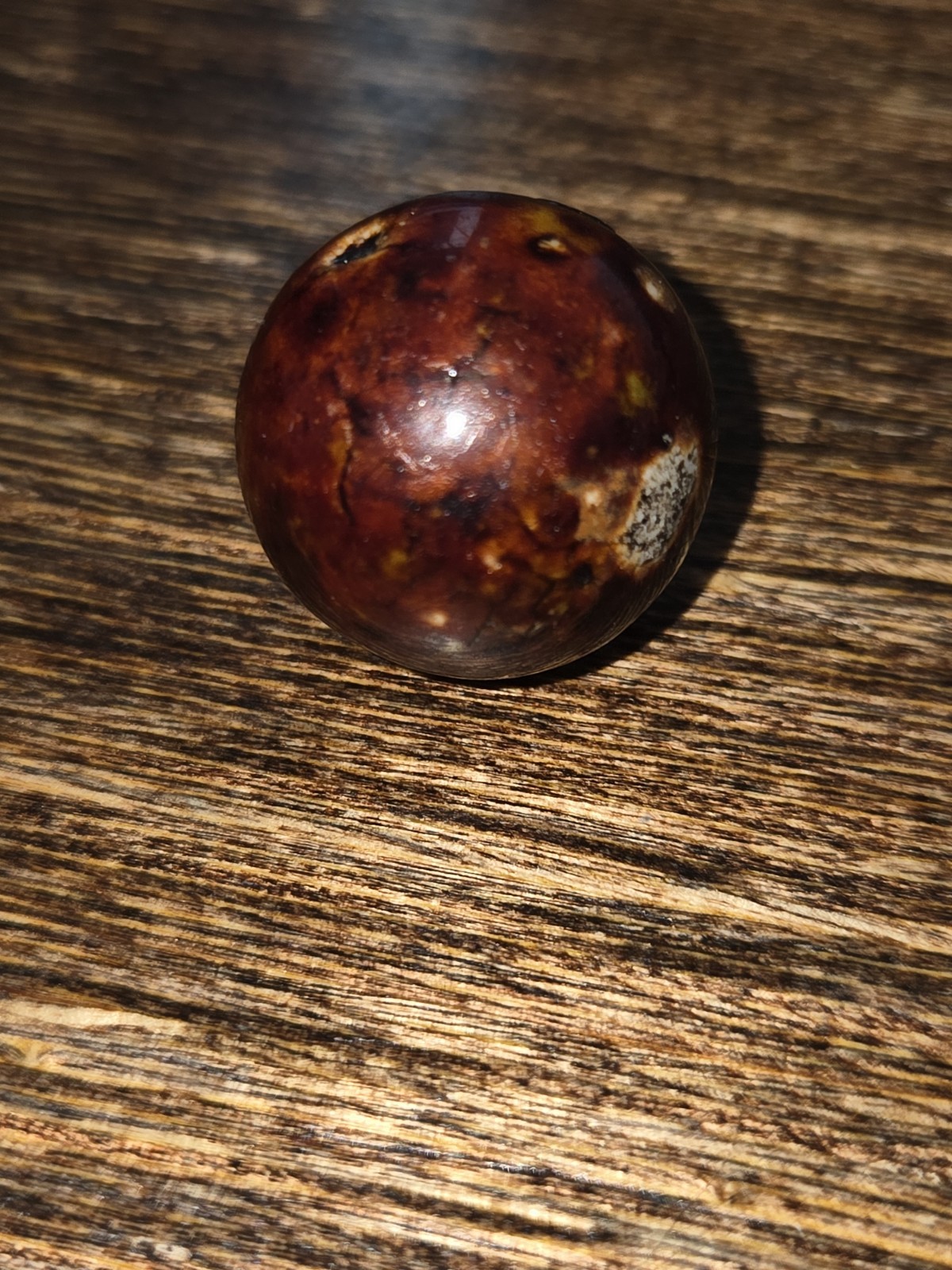 .99″ German Bennington Hard Clay Marble Shooter Vintage