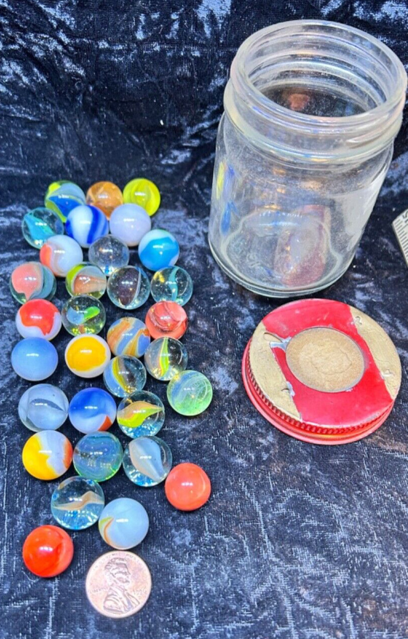 Vintage Glass Marbles Big Lot, Small-Medium You Get All Three Jars