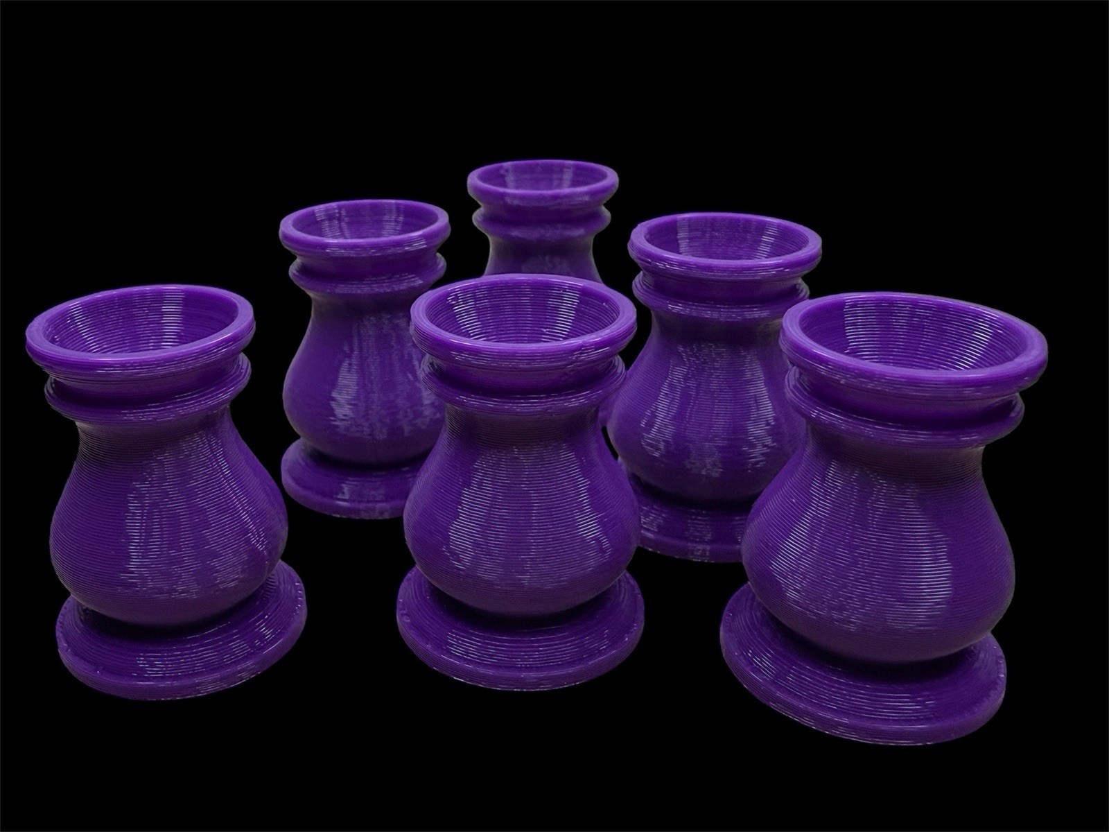 Purple Marble Displays Pack Of 6 For 5/8” To 1” Marbles – Lot # 7423