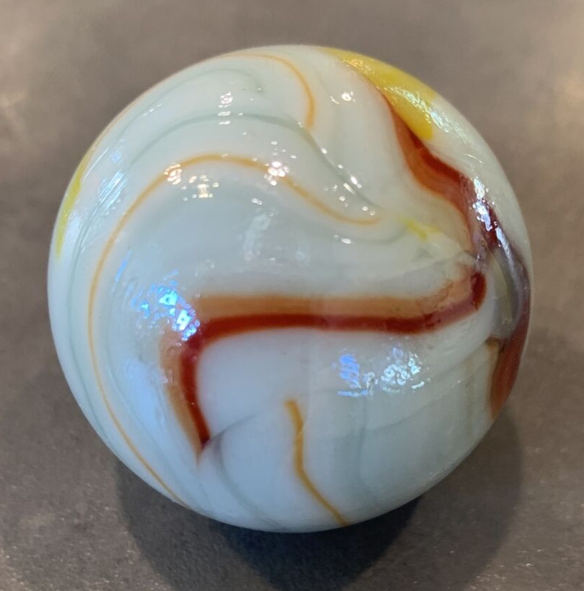Vintage Large Marble Jabo? Polished Agate Slag Oxblood