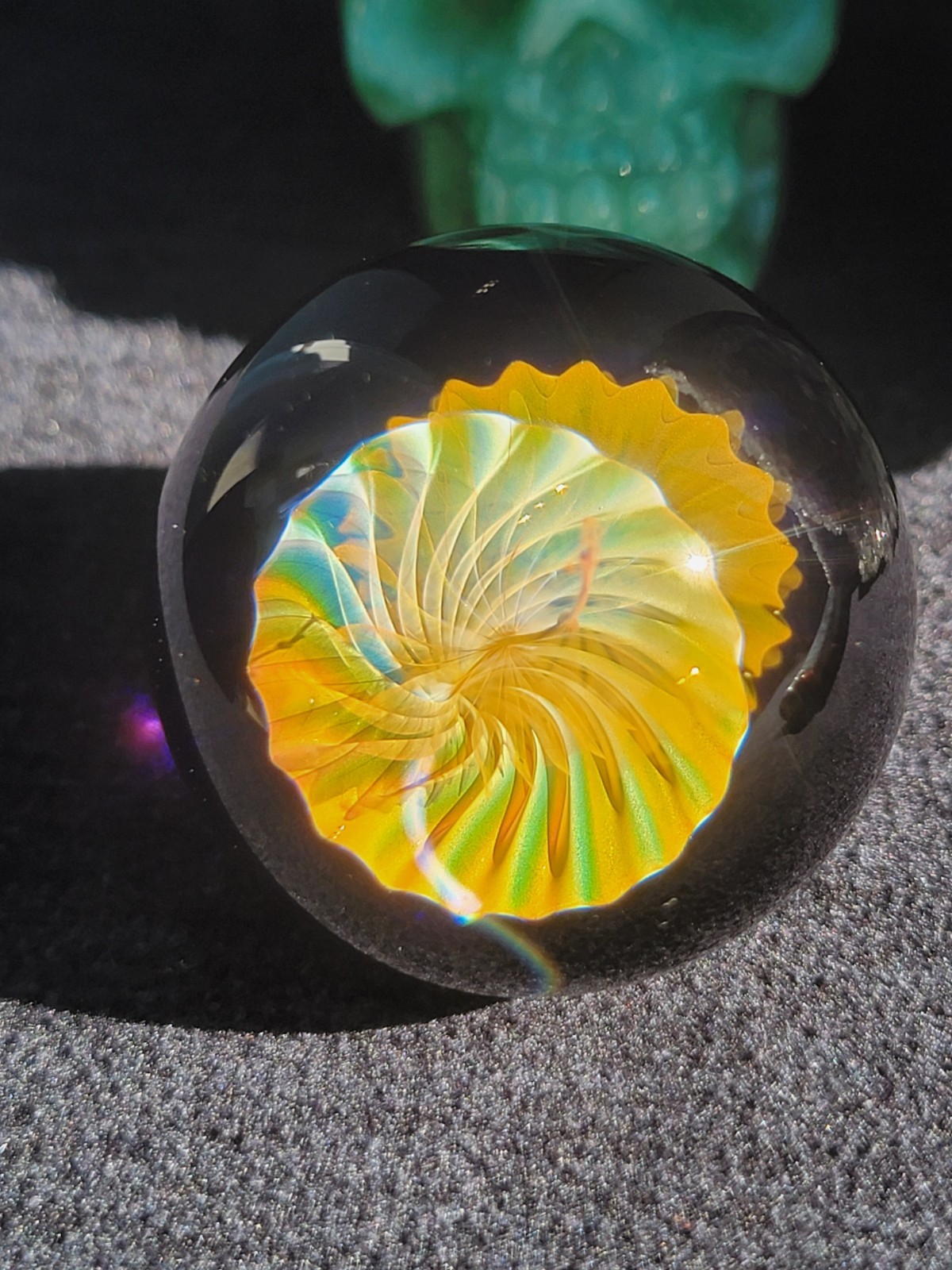 1.48″ Handmade Marble by ~Ethan lesch~ Borosilicate, boro, artglass, art, glass