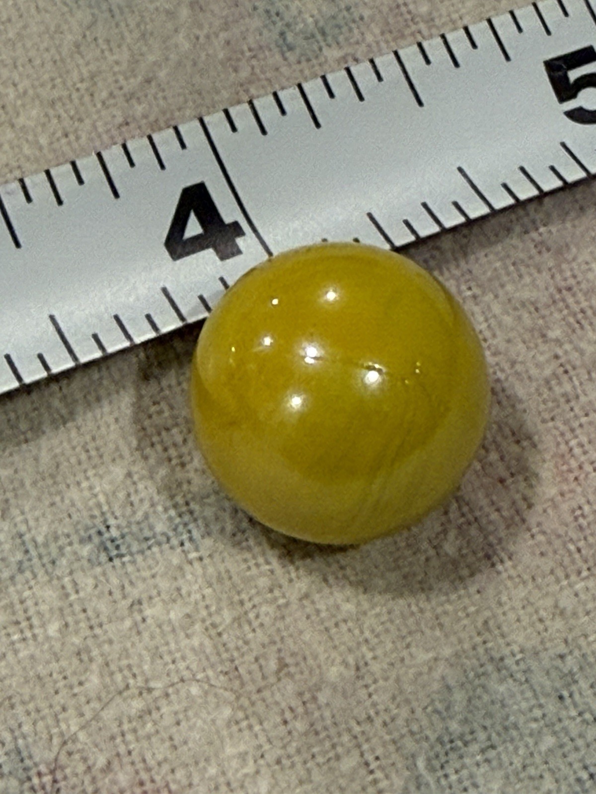 Vintage CAC Rare Yellow Pearl Swirl Christensen Marble