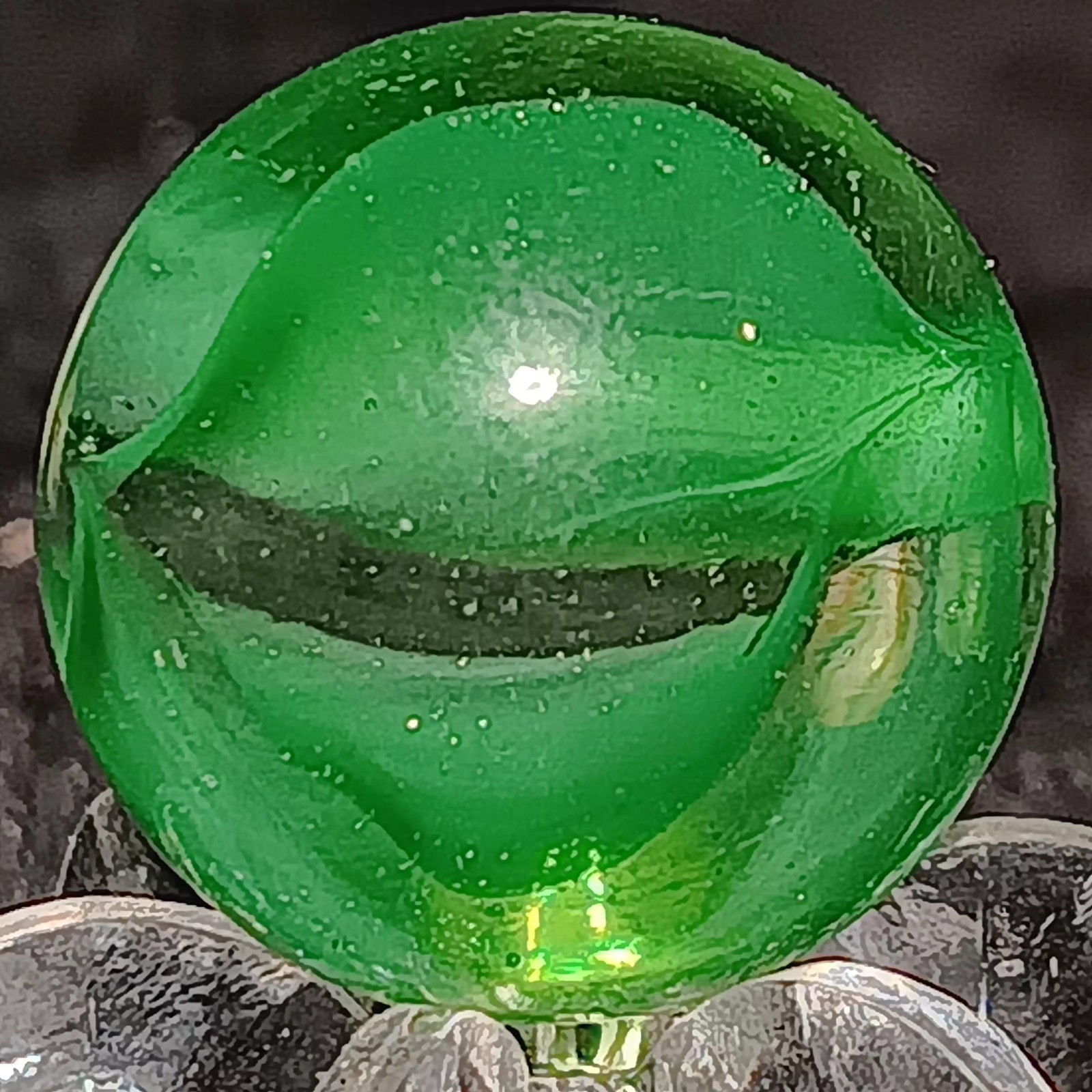 Vintage Marble King Loaded with Adventurine. 5/8 Mint. HTF Example