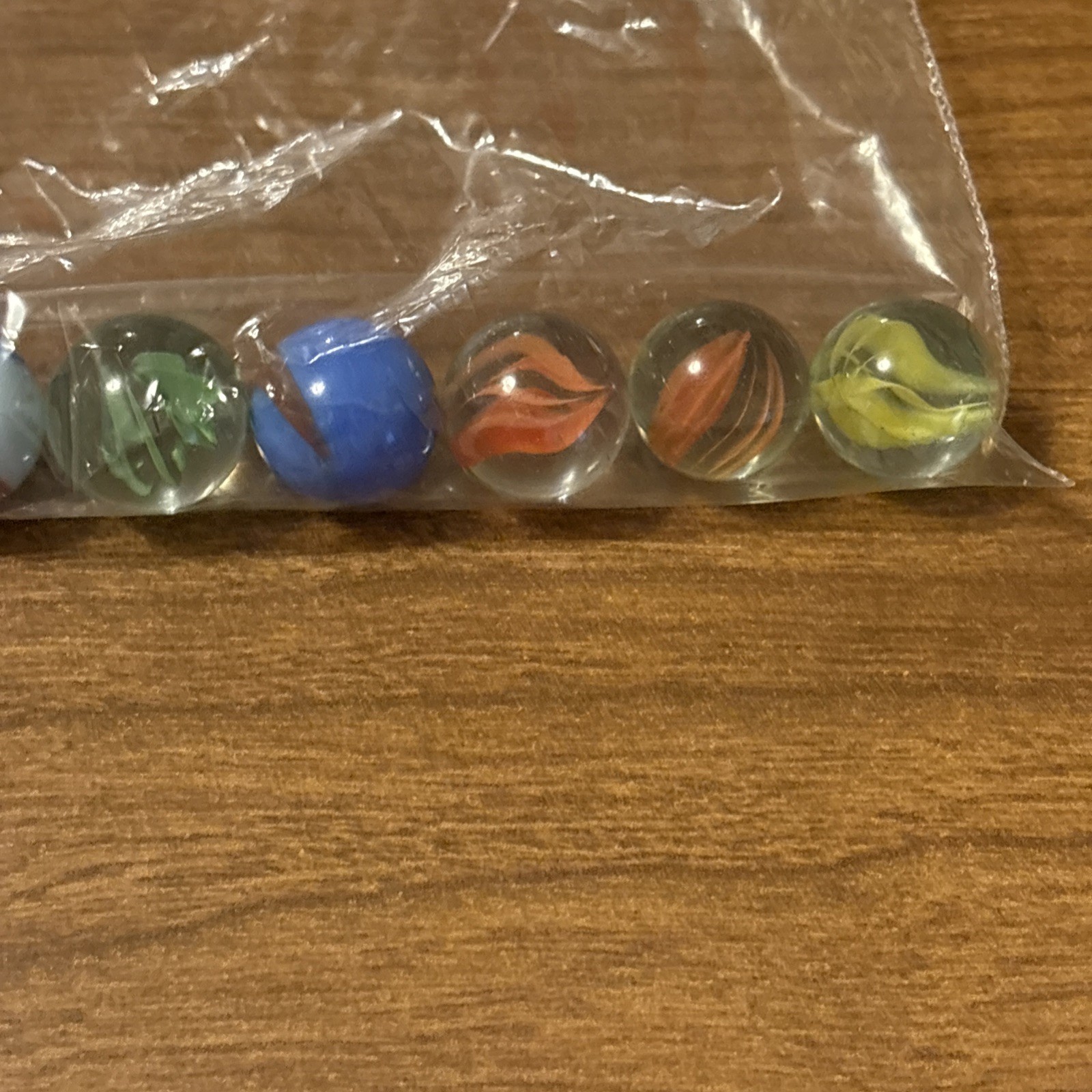 Lot Of 8 Glass Marbles As Pictured Unknown Origin/Age 4 Opaque 4 Clear